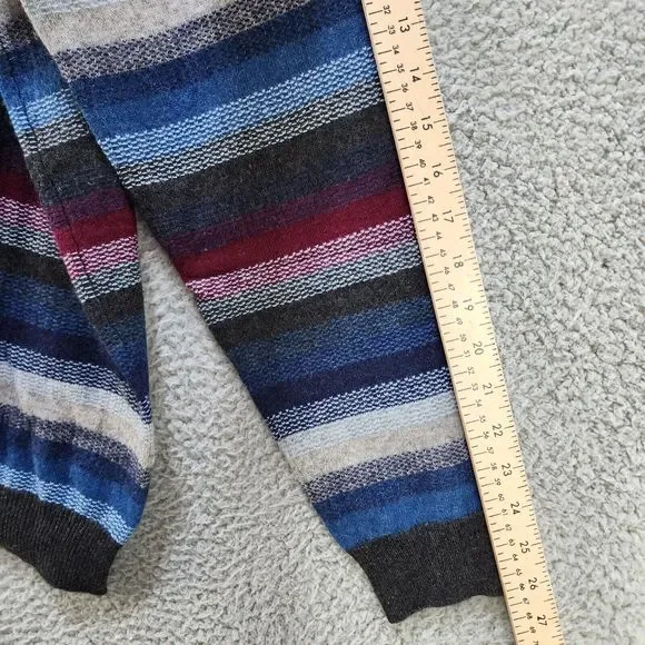 Club Room Aster Stripe Cashmere Sweater Men's XL Multicolored Crew Neck L/S - Picture 10 of 13